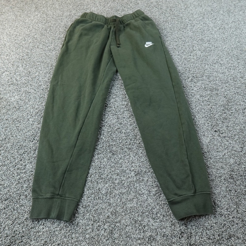 Nike Pants Mens S Green‎ Swoosh Drawstring Warmup Jogger Sweatpants Gym Workout